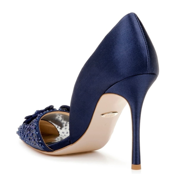 🍒NIB🍒 BADGLEY MISCHKA EMBELLISHED D'ORSAY PUMPS - Picture 11 of 16